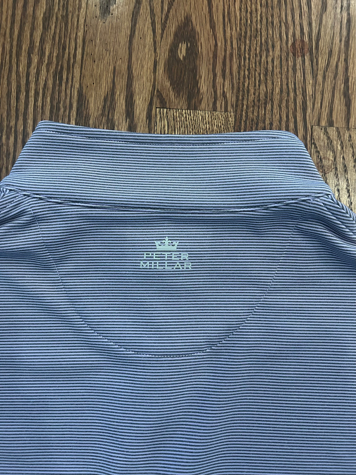 Peter Millar Sage Valley Golf Club Purple Striped Quarter Zip Pullover Large Men