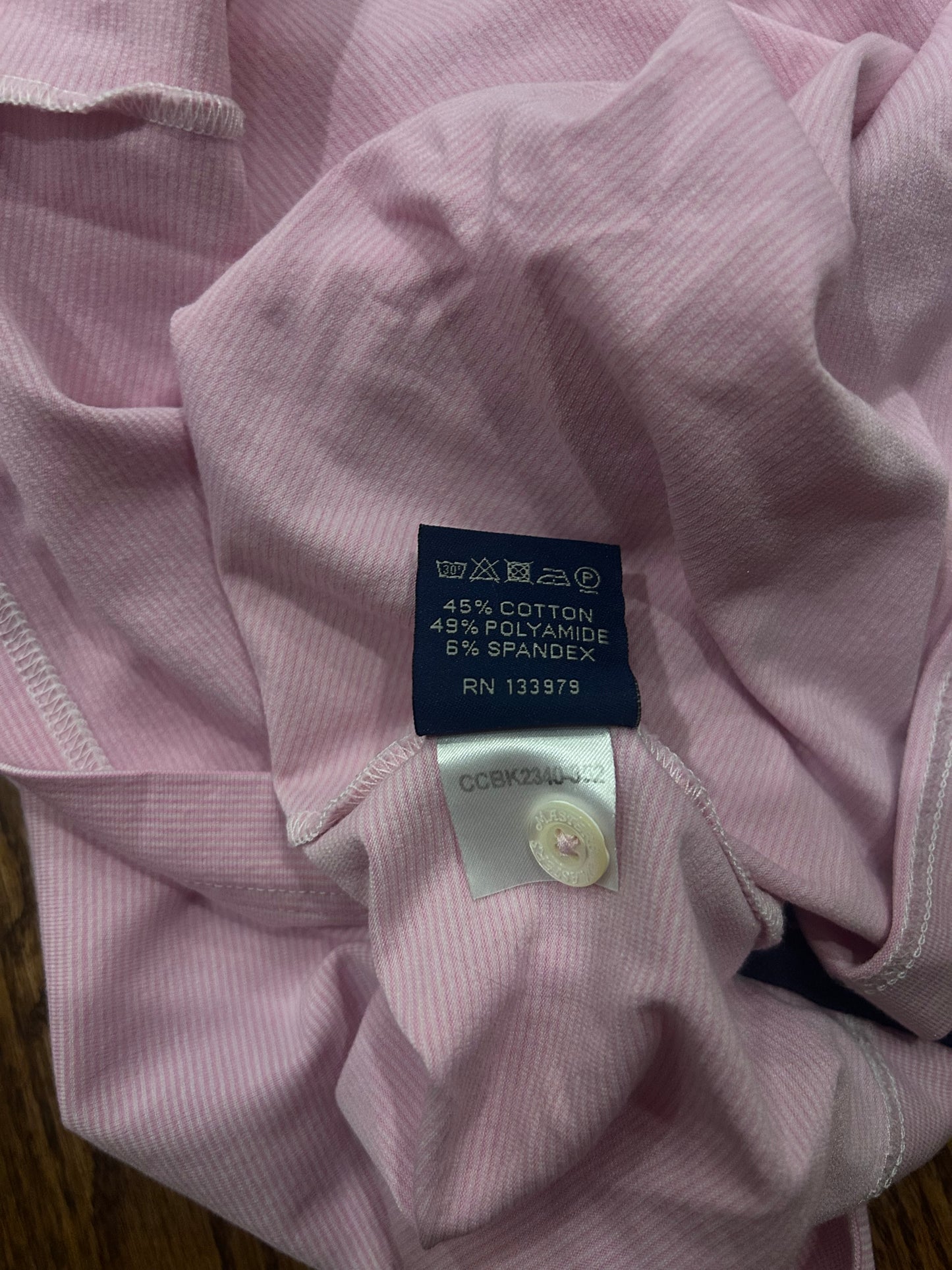 Men’s Medium Masters Clubhouse Collection Pink Cotton Blend Golf Polo Augusta National