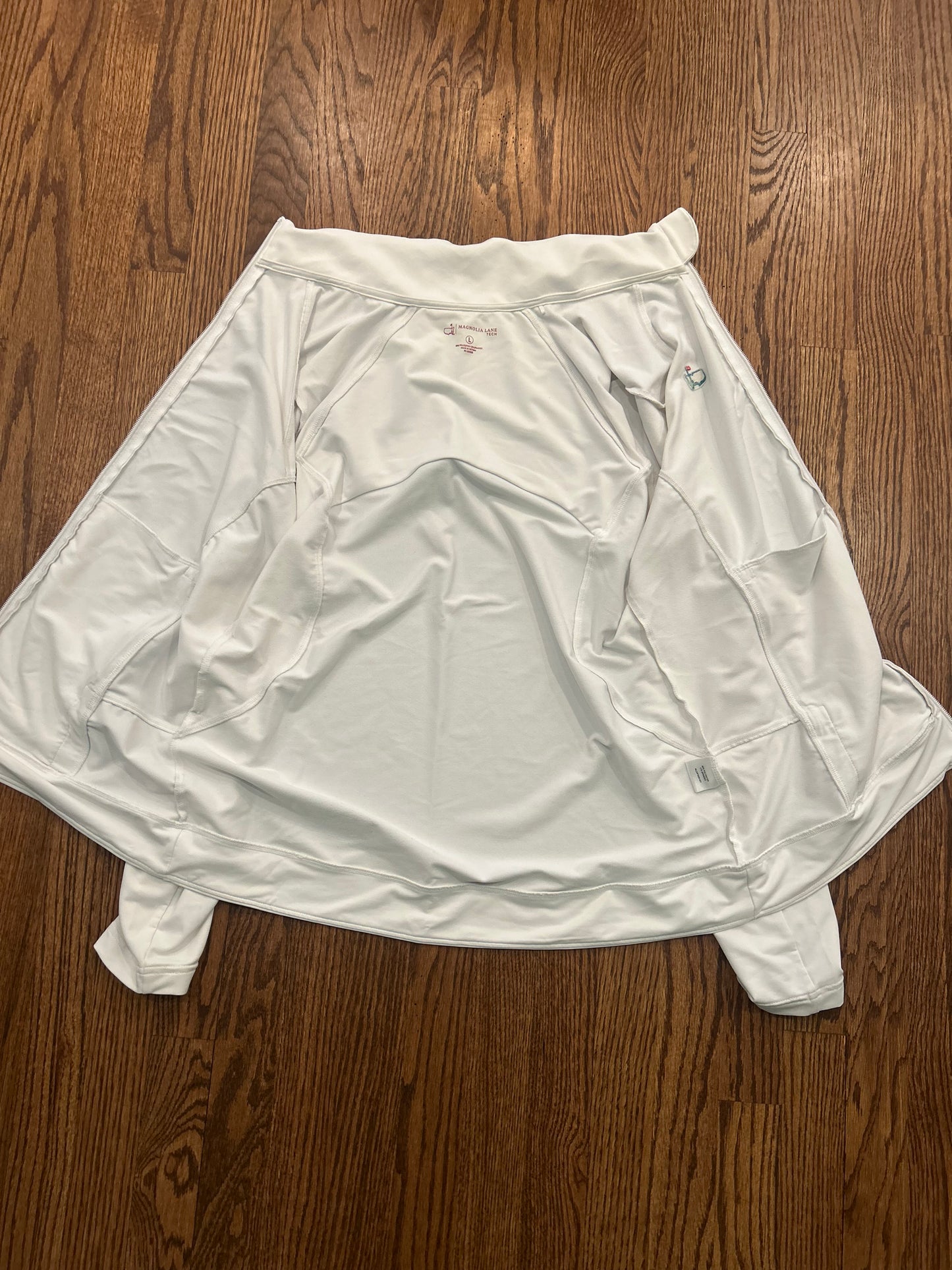 Women’s Large Masters Magnolia Lane White Full Zip Jacket