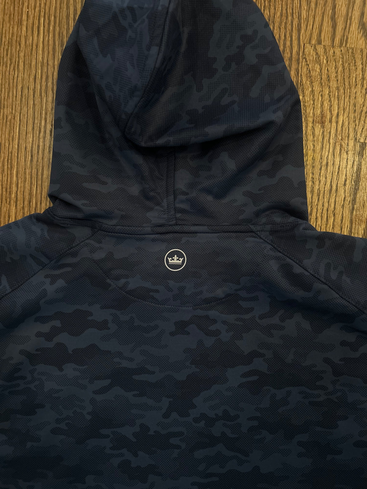 Men’s Large Peter Millar Pebble Beach Golf Links Dark Blue Camo Pullover Hoodie