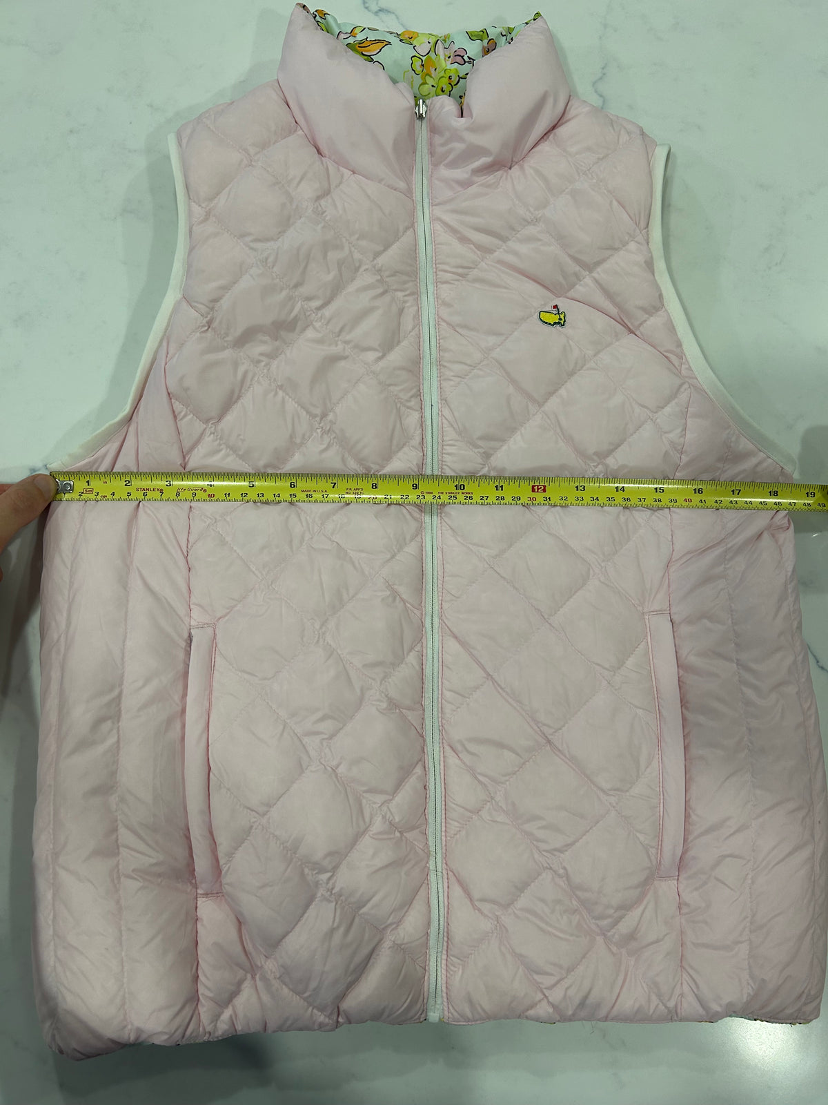 Tory Burch x Masters Floral Quilted Puffer Vest Women's Medium