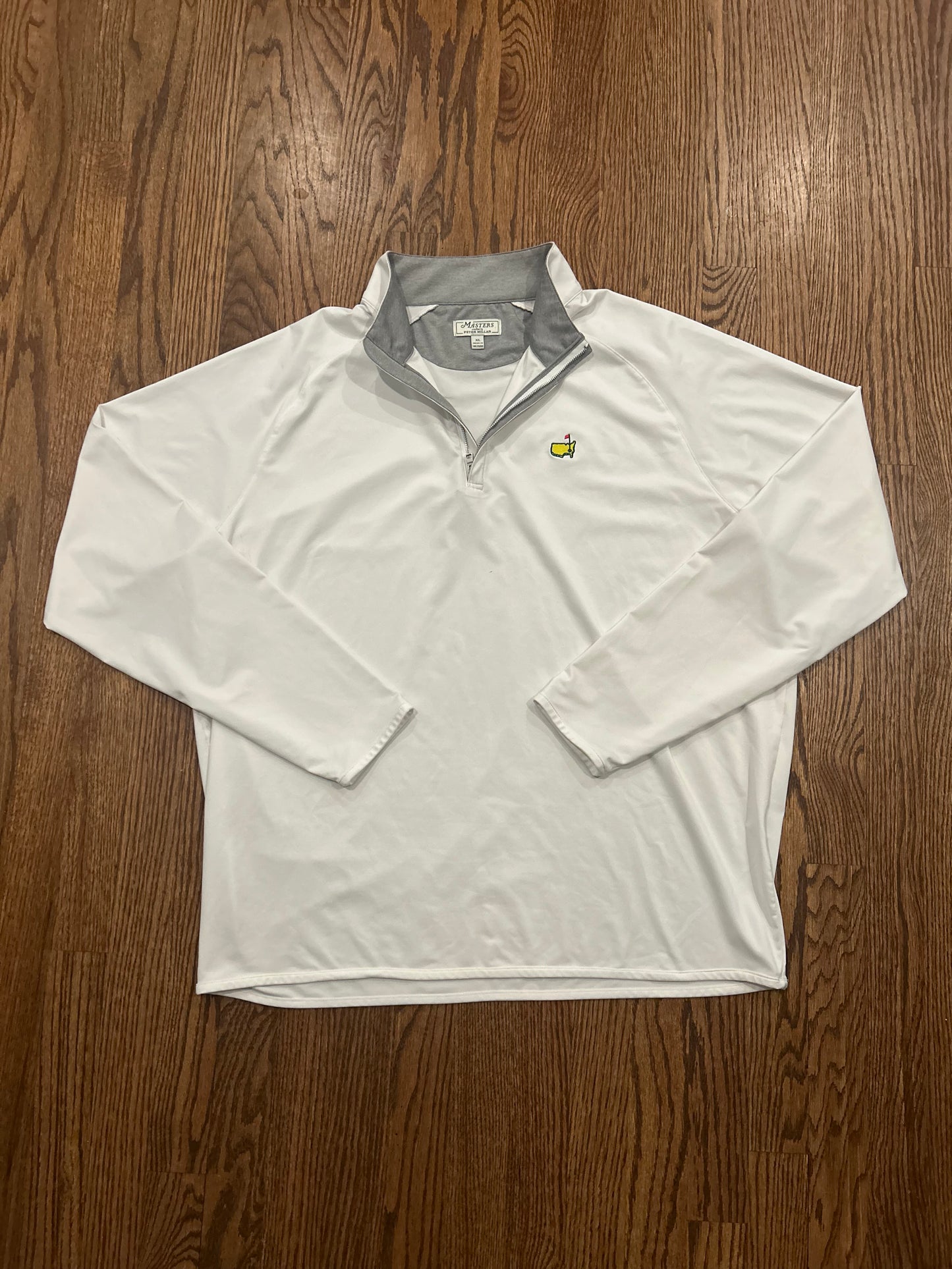 Men’s XL White Masters Peter Millar Performance Quarter Zip