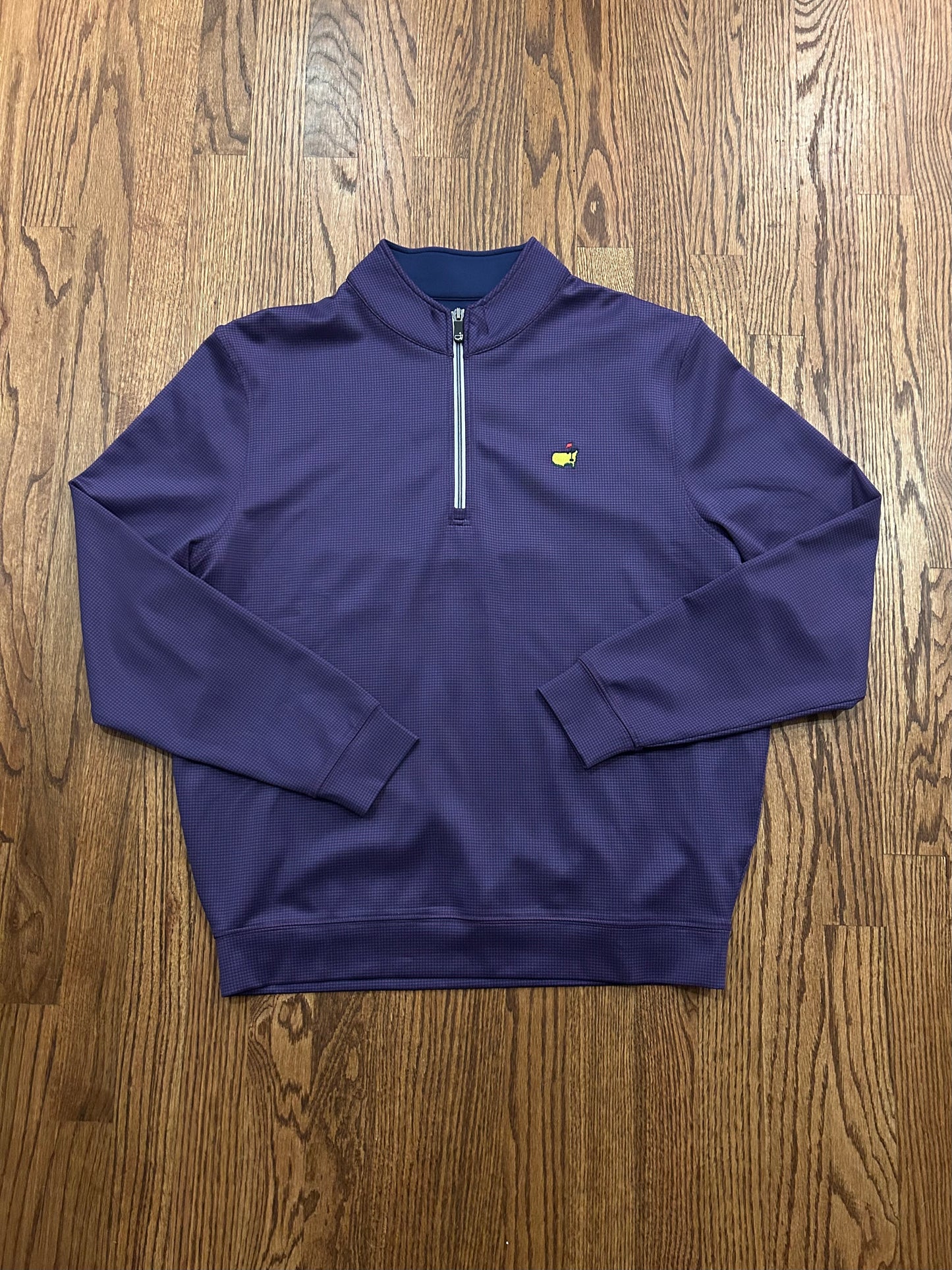 Men’s Medium Masters Tech Purple Houndstooth Quarter Zip