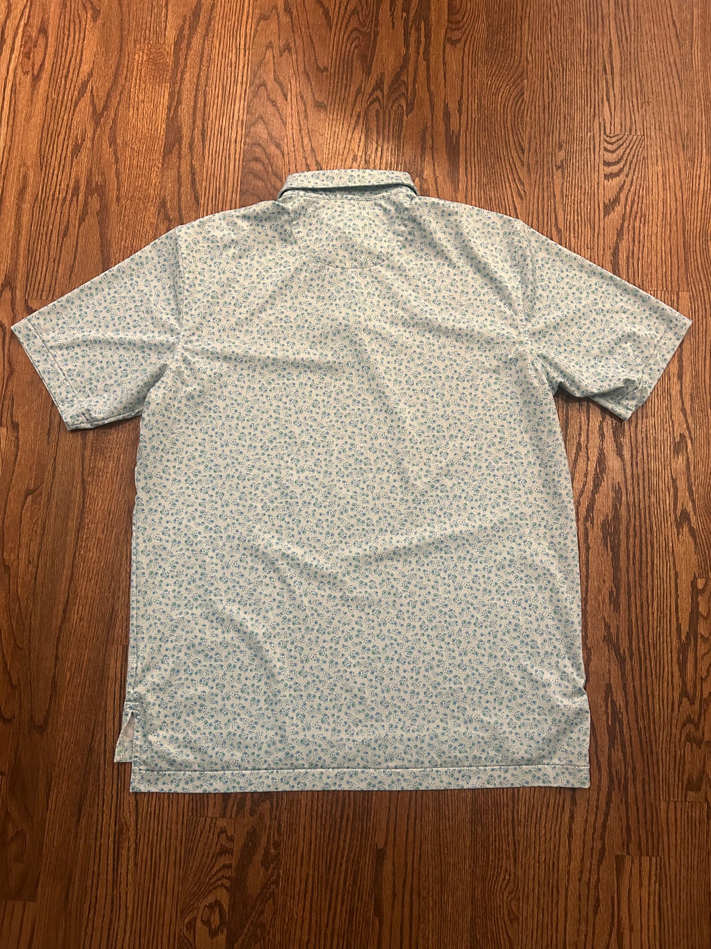 Men’s Medium Masters Peter Millar Augusta National Blue Floral Performance Golf Polo