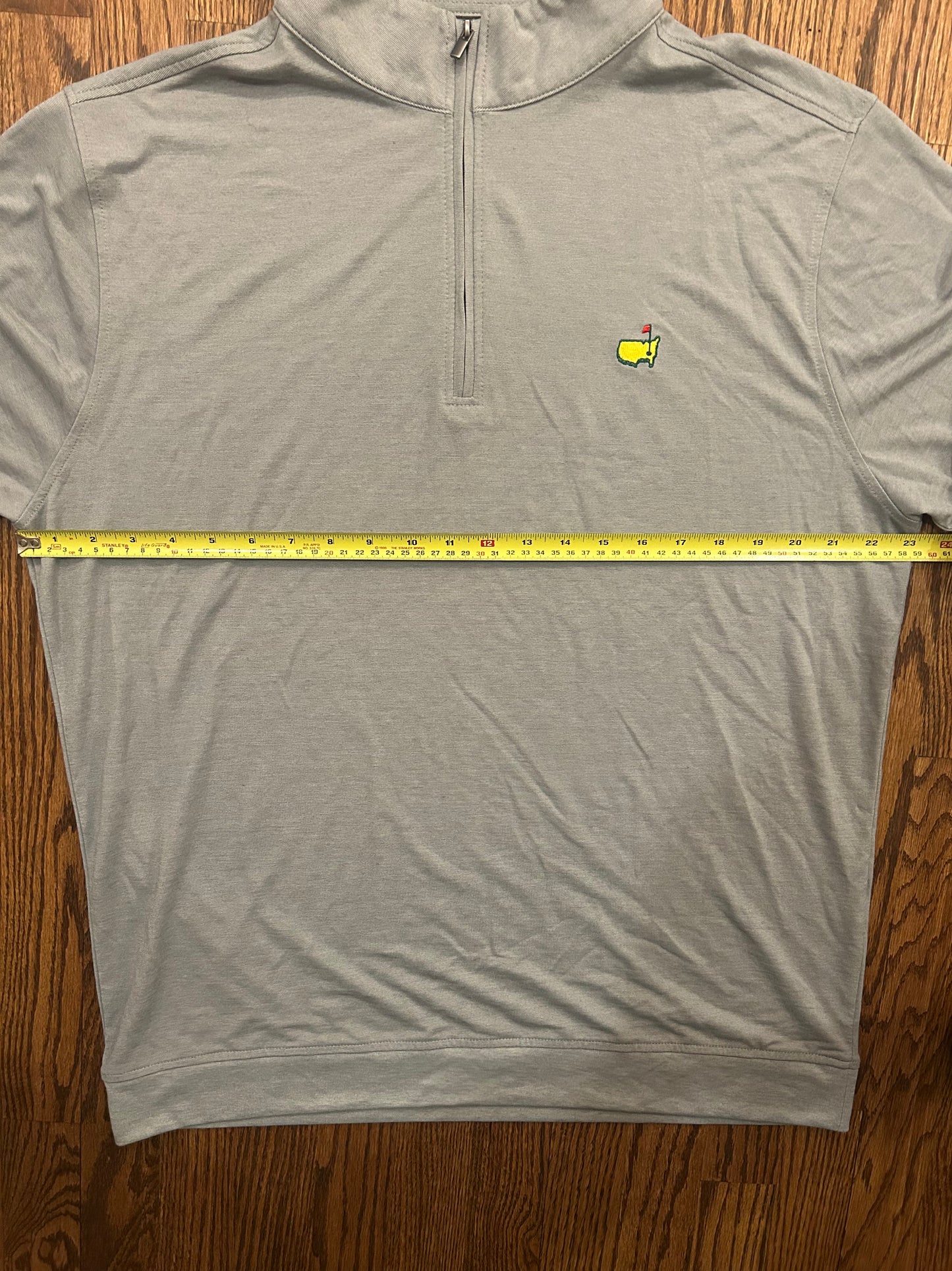 Men’s XL Masters Tech Gray Lightweight Performance Quarter Zip Golf
