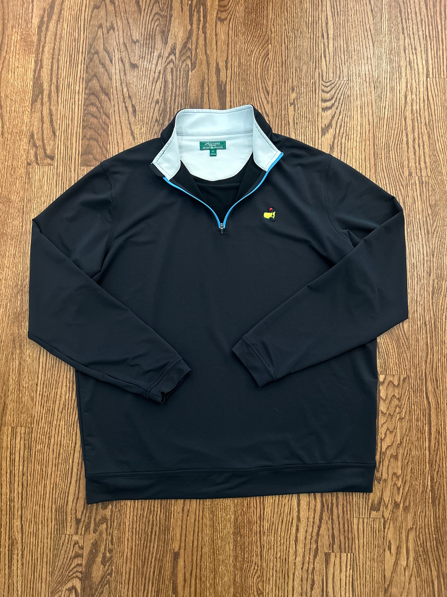Men’s XL Masters Peter Millar Black Performance Golf Quarter Zip