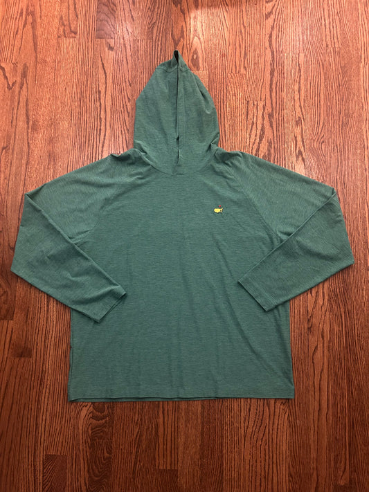 Men’s Large Masters Tech Green Performance Golf Hoodie Pullover