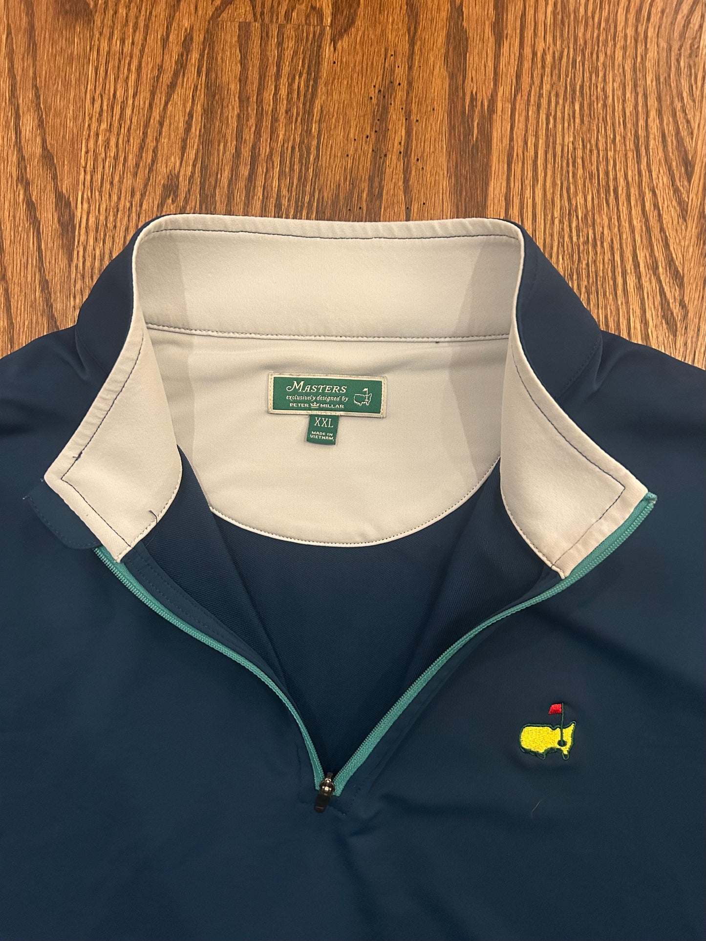 Men’s 2XL Masters Peter Millar Navy Blue Quarter Zip Augusta National