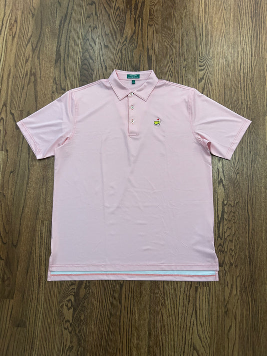 Men’s XL Masters Peter Millar Light Pink Performance Golf Polo