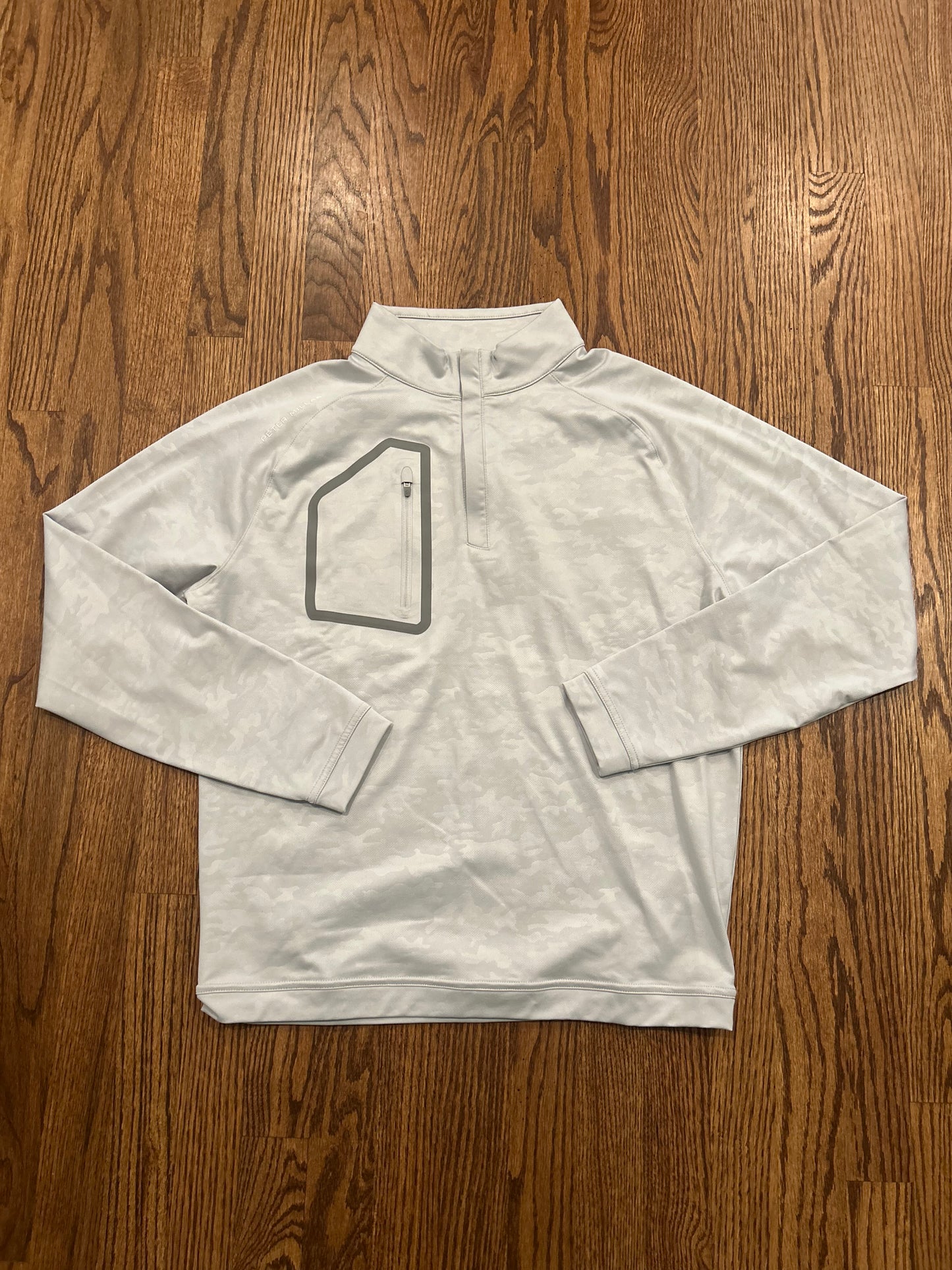 Men’s Small Peter Millar Gray Camo Quarter Zip
