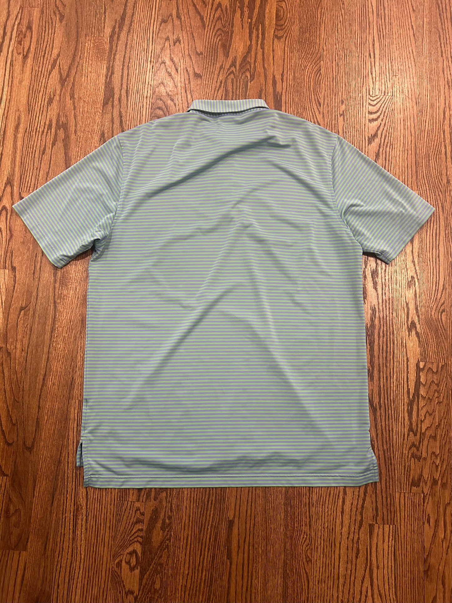Men’s Large Masters Peter Millar Green Striped Polo Augusta National