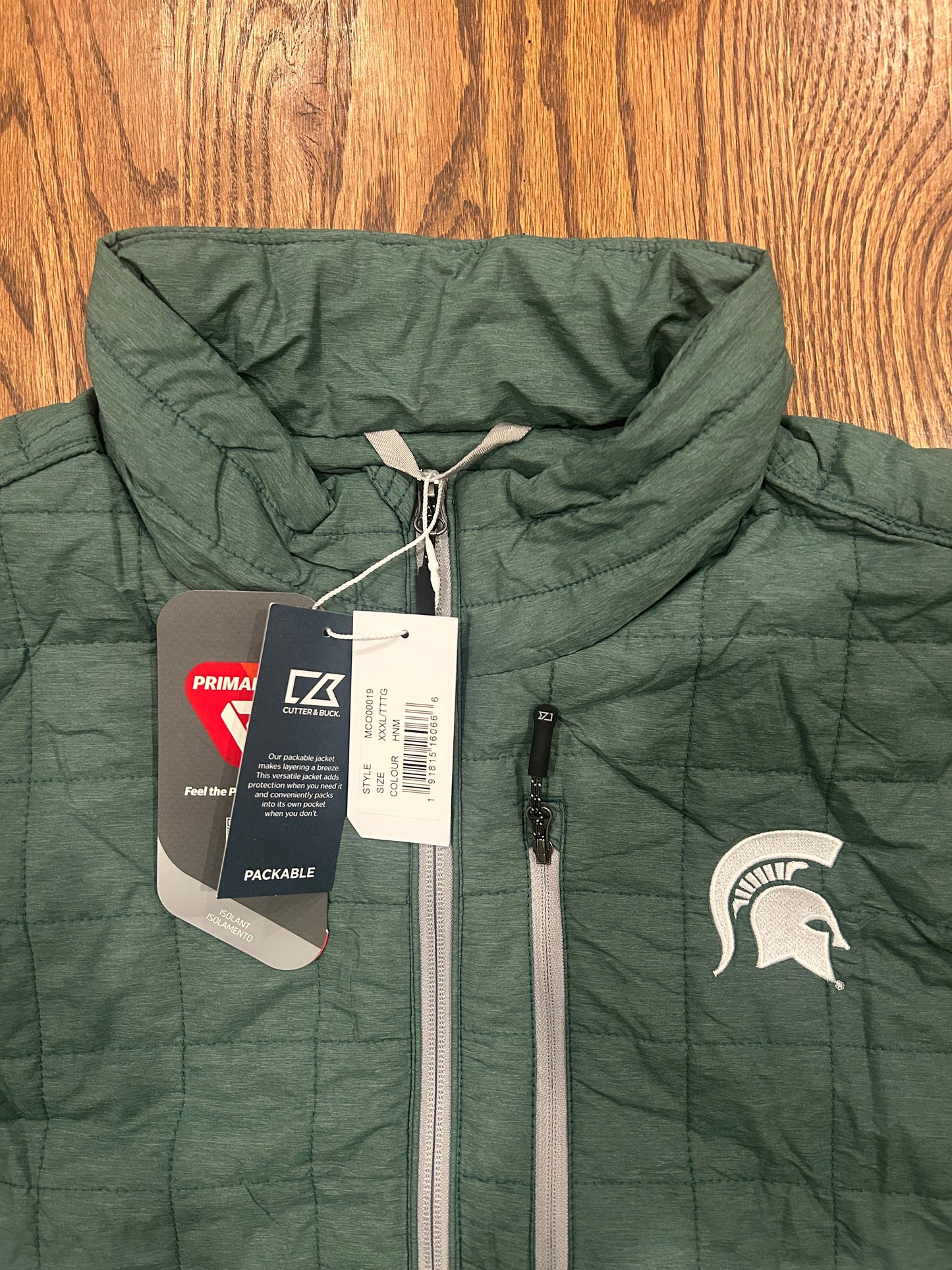 Men’s 3XL Cutter & Buck Michigan State Spartans Puffer Vest
