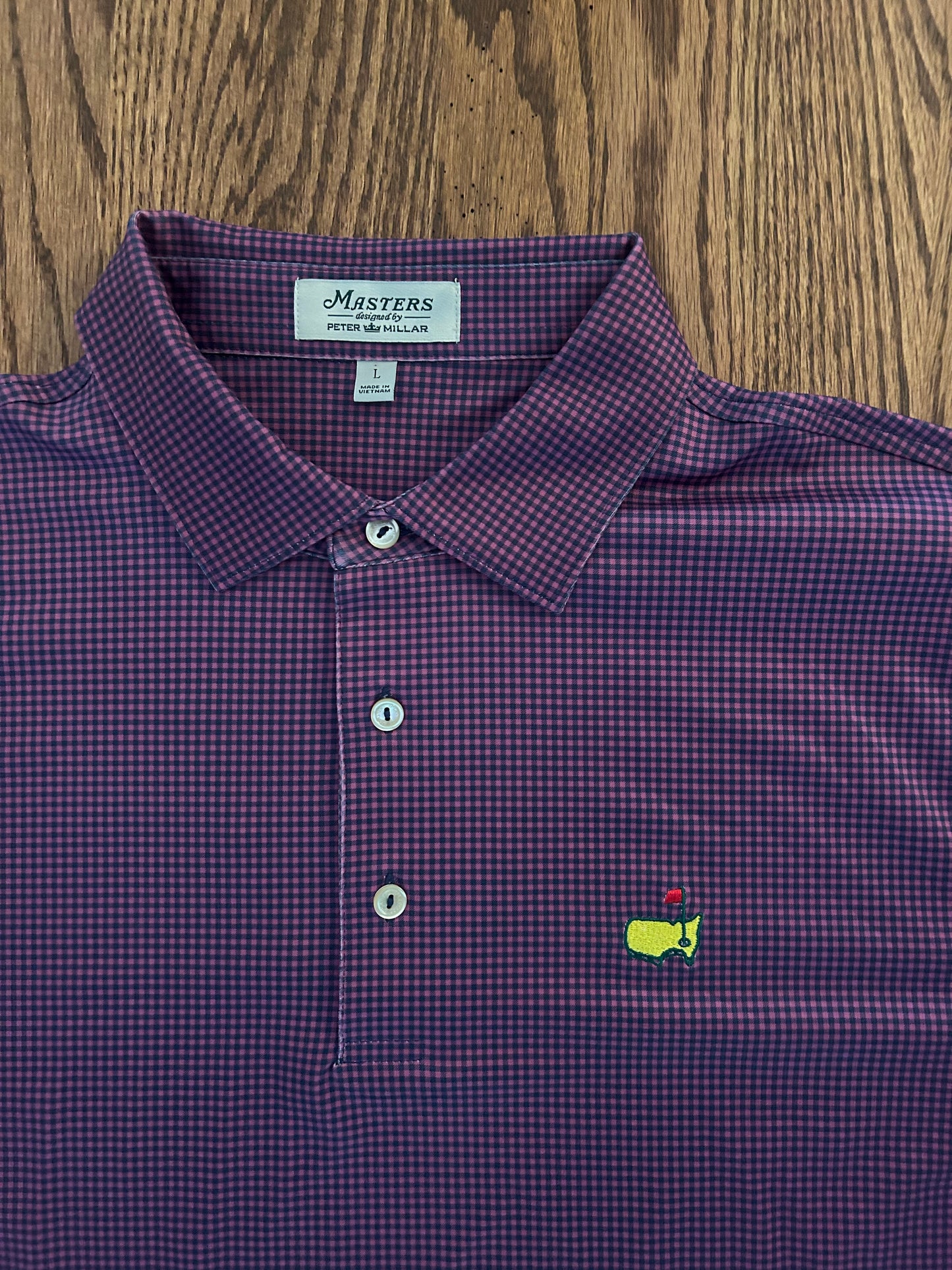 Men’s Large Masters Peter Millar Purple Polo