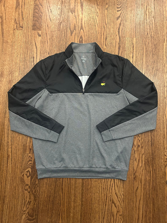 Men’s XL Masters Tech Golf Quarter Zip Rain Resistance Gray Black