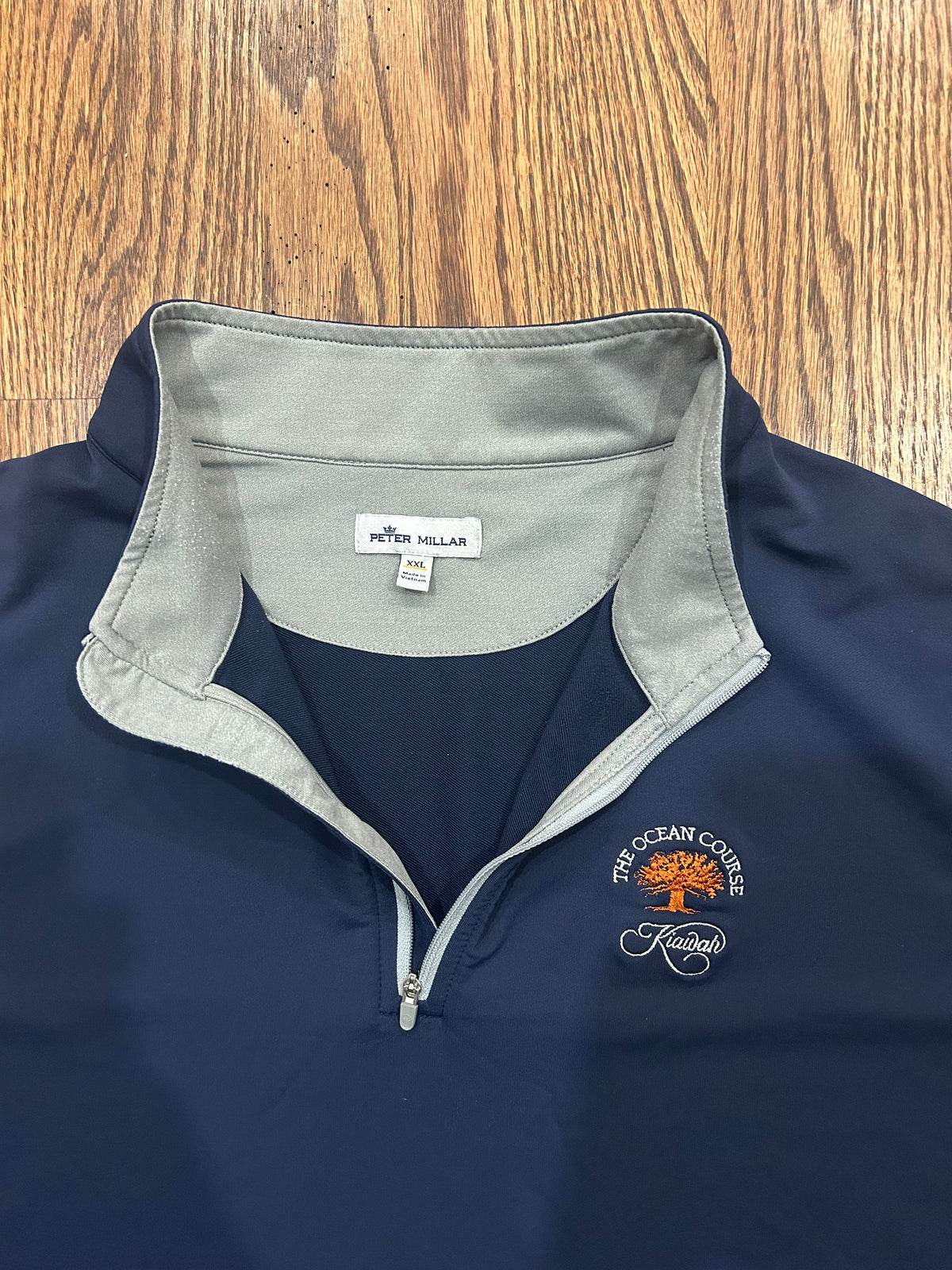 Men’s 2XL Peter Millar Kiawah Ocean Course Navy Golf Quarter Zip