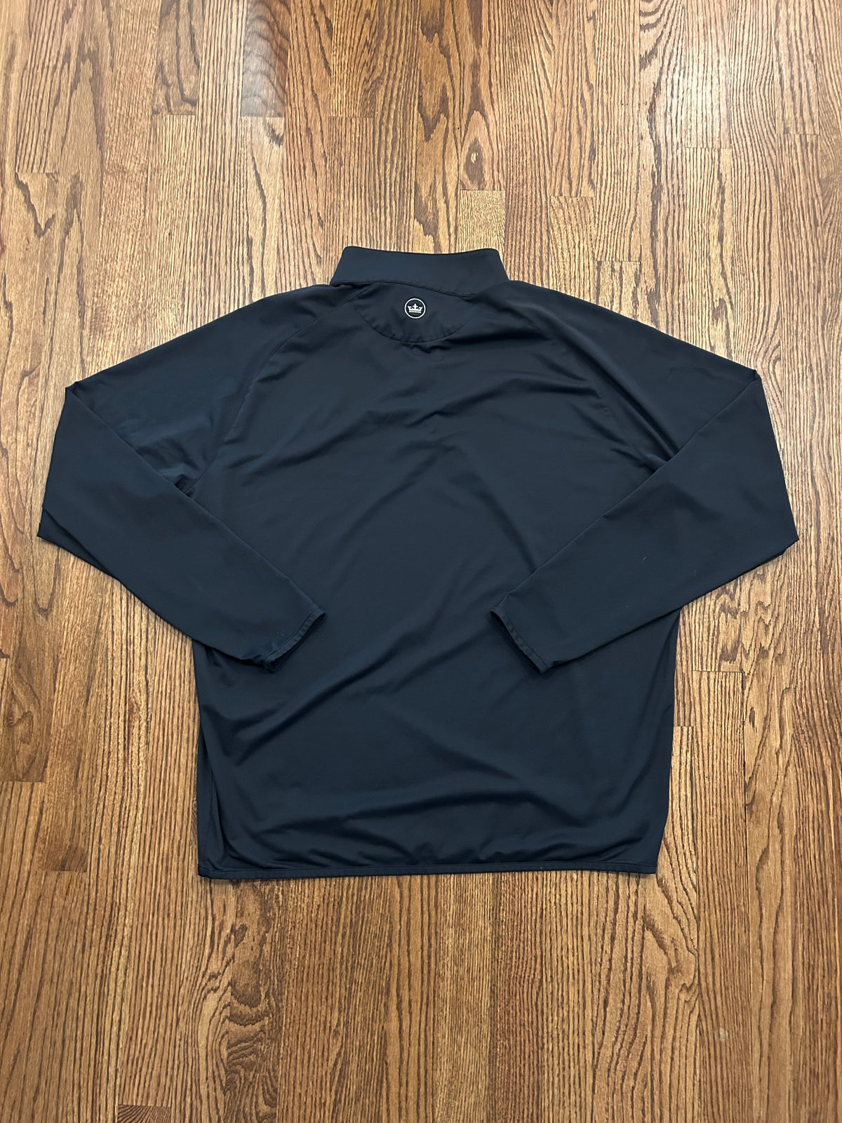 Peter Millar Crown Crafted TaylorMade Golf Quarter Zip Mens XL Black Pullover