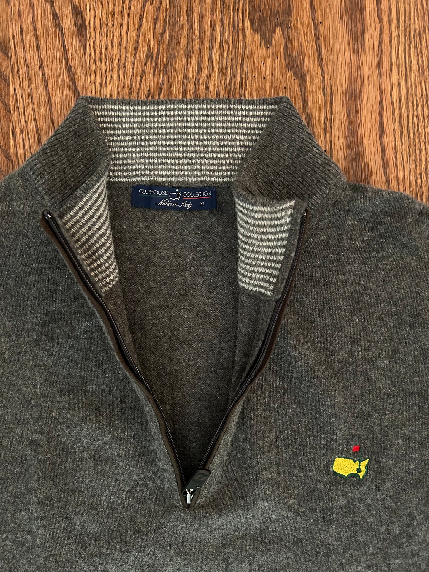 Men’s XL Masters Clubhouse Collection 100% Cashmere Quarter Zip Sweater