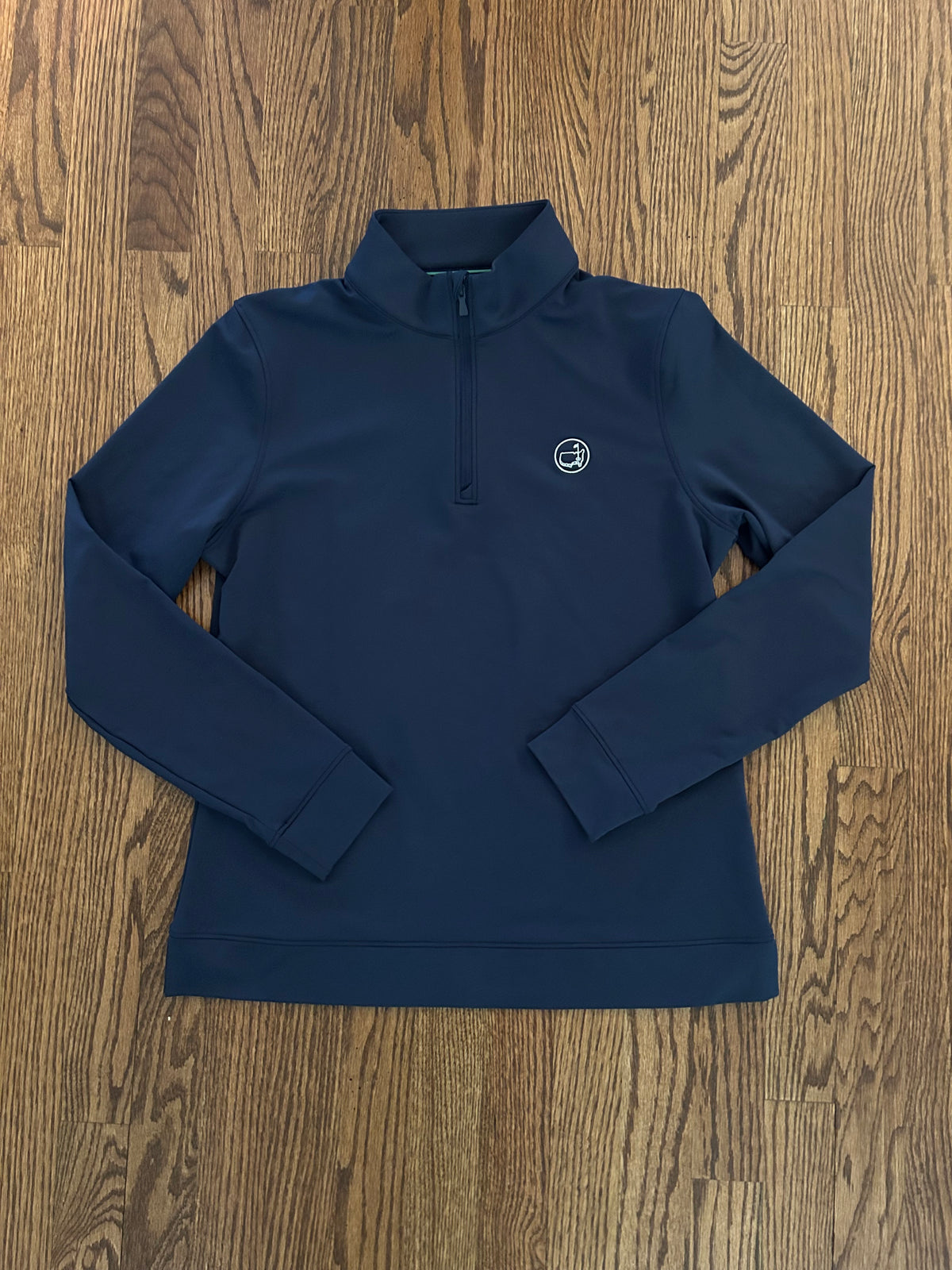 Womens Medium Masters Peter Millar Berckmans Place Navy Quarter Zip Augusta Angc