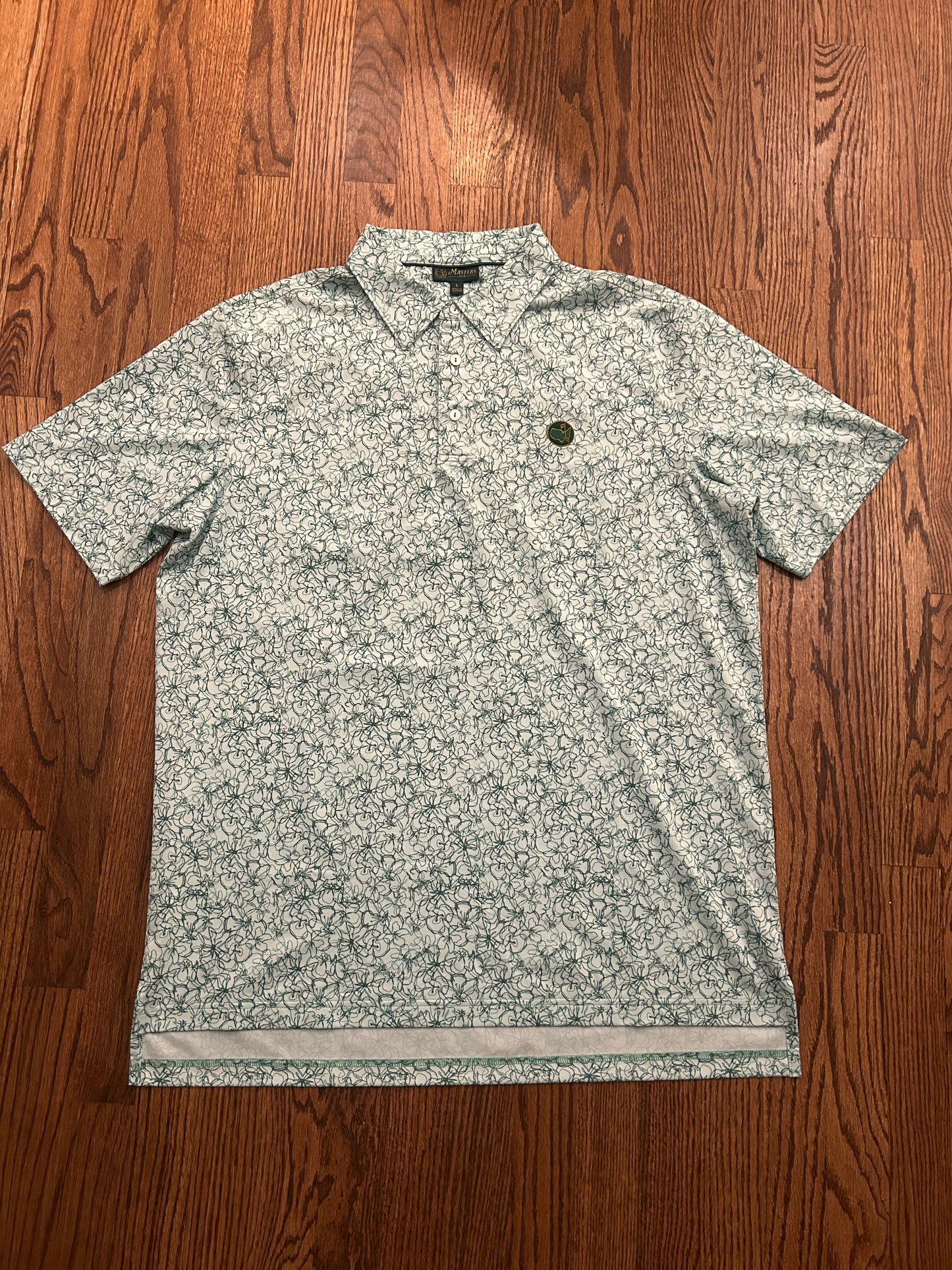 Men’s Large Green Floral Masters Berckmans Place Polo