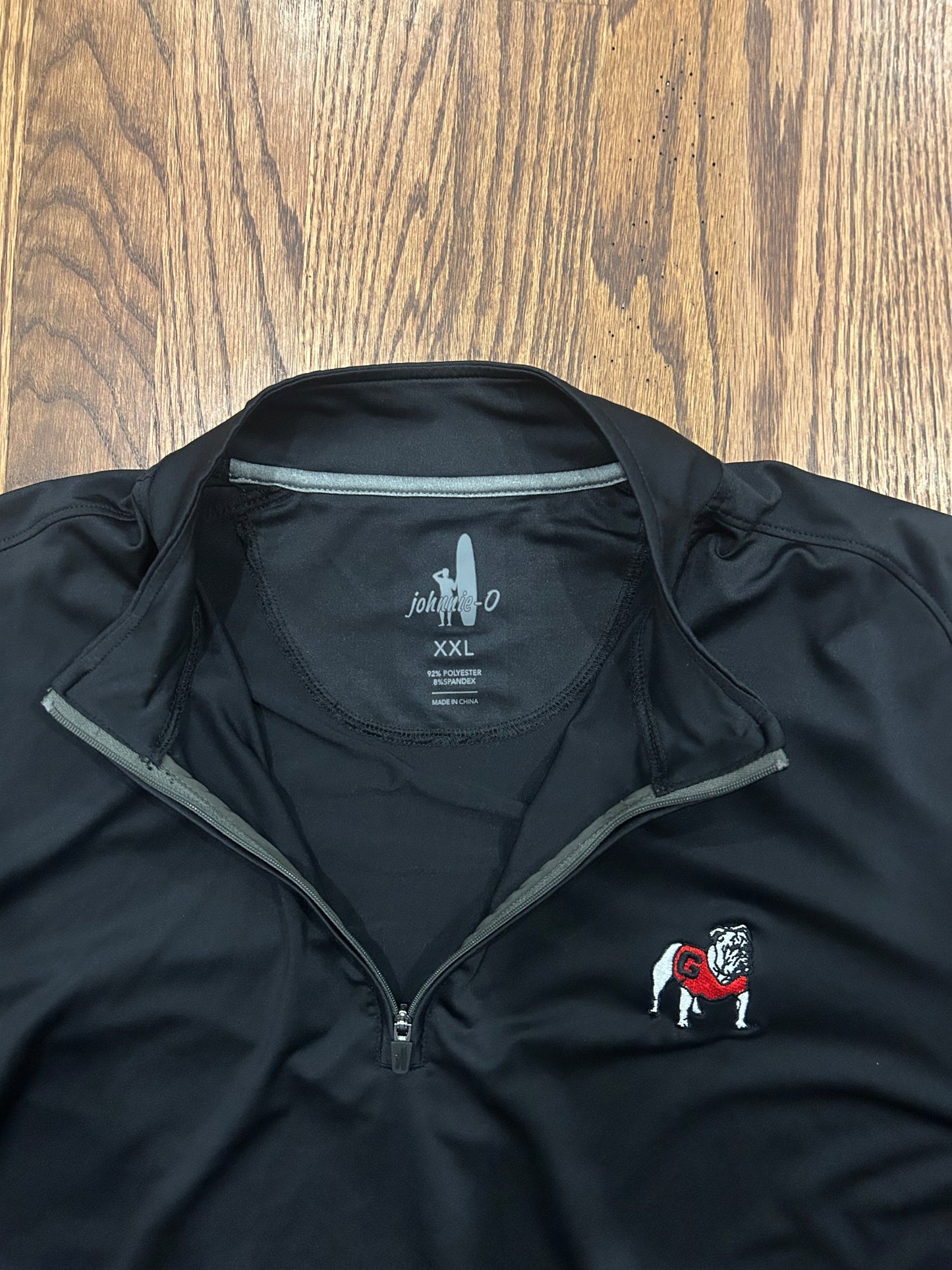 Men’s 2XL Johnnie O UGA Georgia Bulldogs Performance Quarter Zip