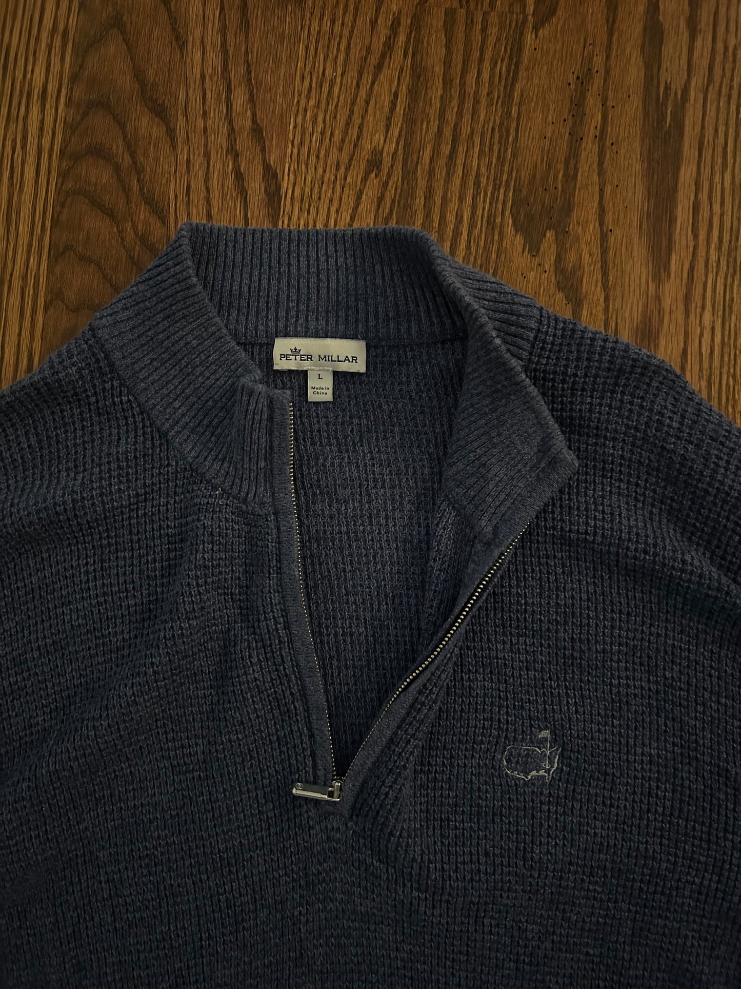 Men’s Large Masters Peter Millar Quarter Zip Sweater