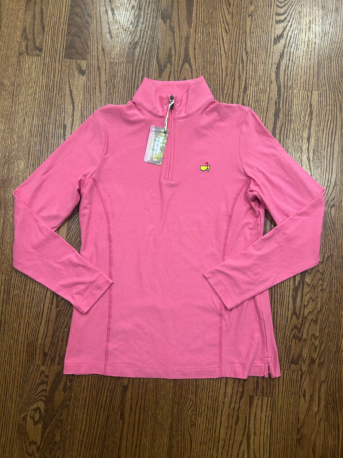 Masters Magnolia Lane Women’s Medium Quarter Zip Pullover Pink Performance Golf
