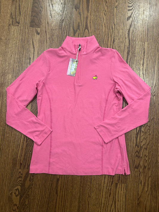 Masters Magnolia Lane Women’s Medium Quarter Zip Pullover Pink Performance Golf