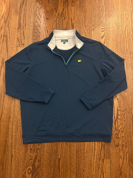 Men’s 2XL Masters Peter Millar Navy Blue Quarter Zip Augusta National
