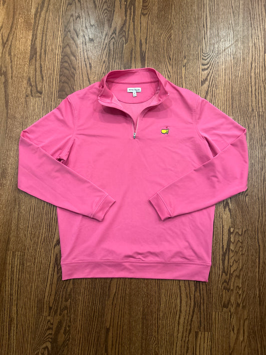 Men’s Medium Masters Peter Millar Pink Quarter Zip Golf