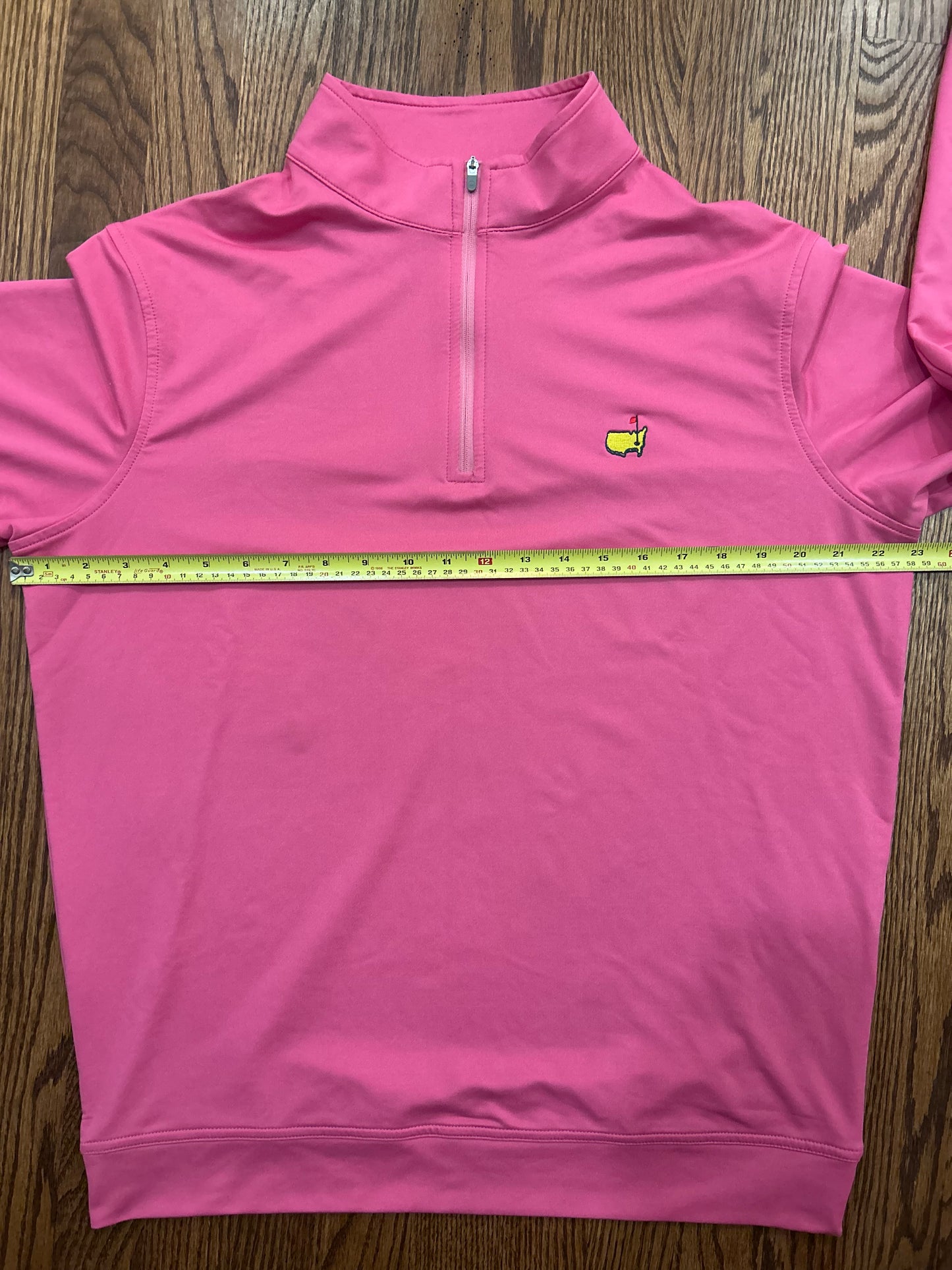 Men’s Medium Masters Peter Millar Pink Quarter Zip Golf