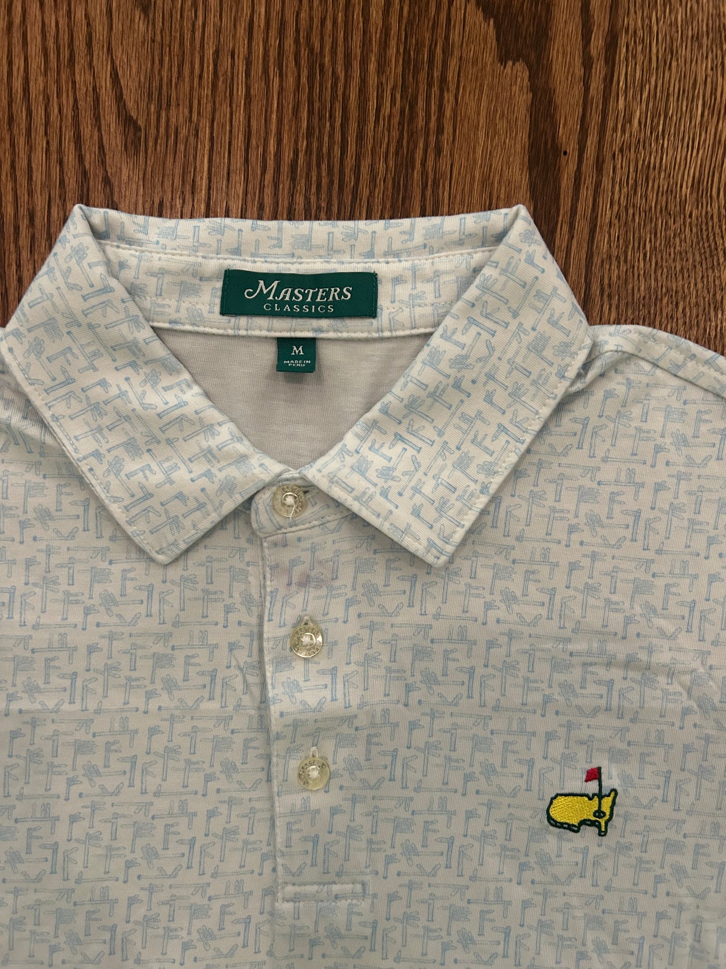 Men’s Medium Masters Classics Street Signs Graphic Polo Augusta National angc