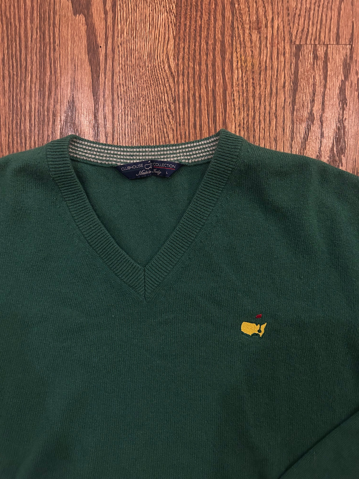 Men’s Large Masters Clubhouse Collection Cashmere V Neck Sweater