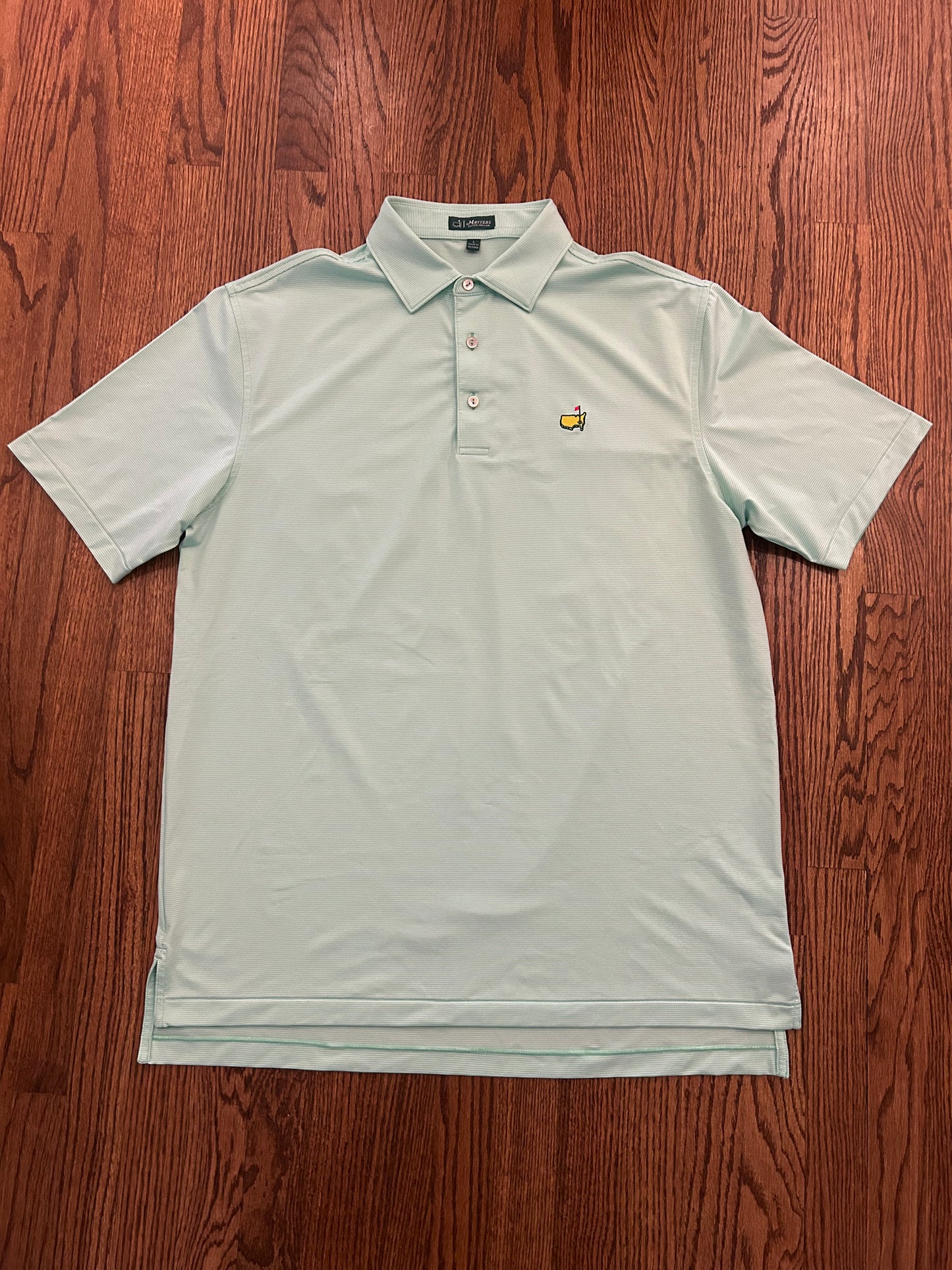 Men’s Large Masters Peter Millar Green Performance Golf Polo