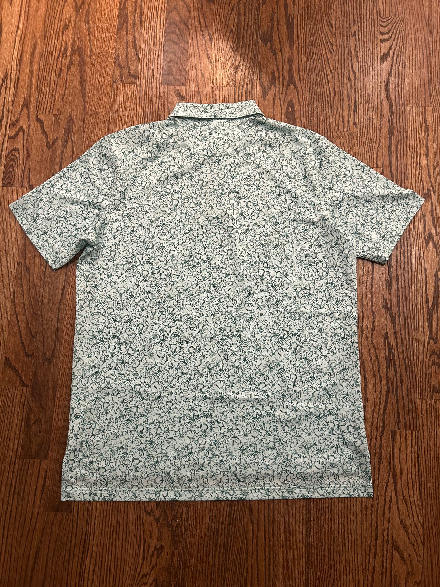 Men’s Large Green Floral Masters Berckmans Place Polo