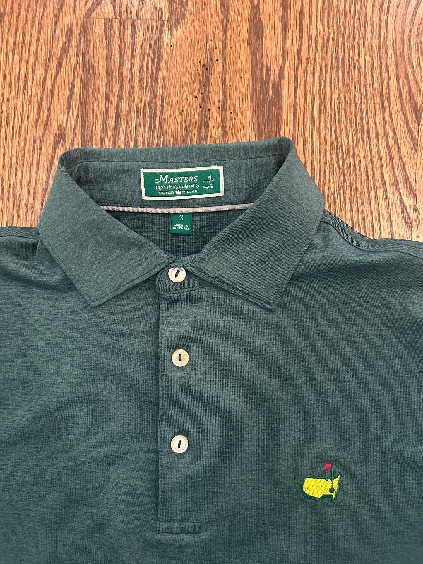 Men’s Small Masters Peter Millar Green Golf Polo
