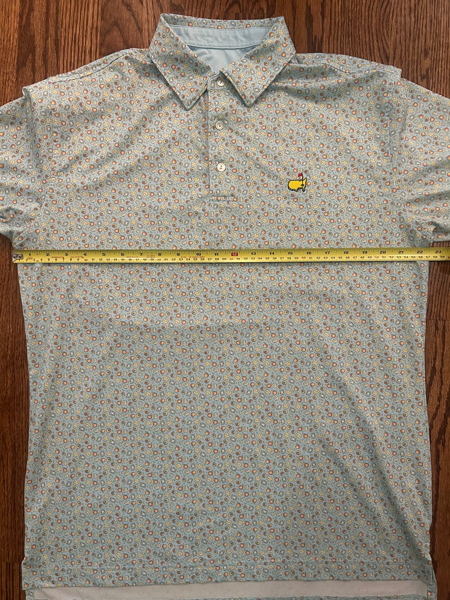 Men’s Medium Masters Tech Augusta National Peaches Graphic Performance Golf Polo