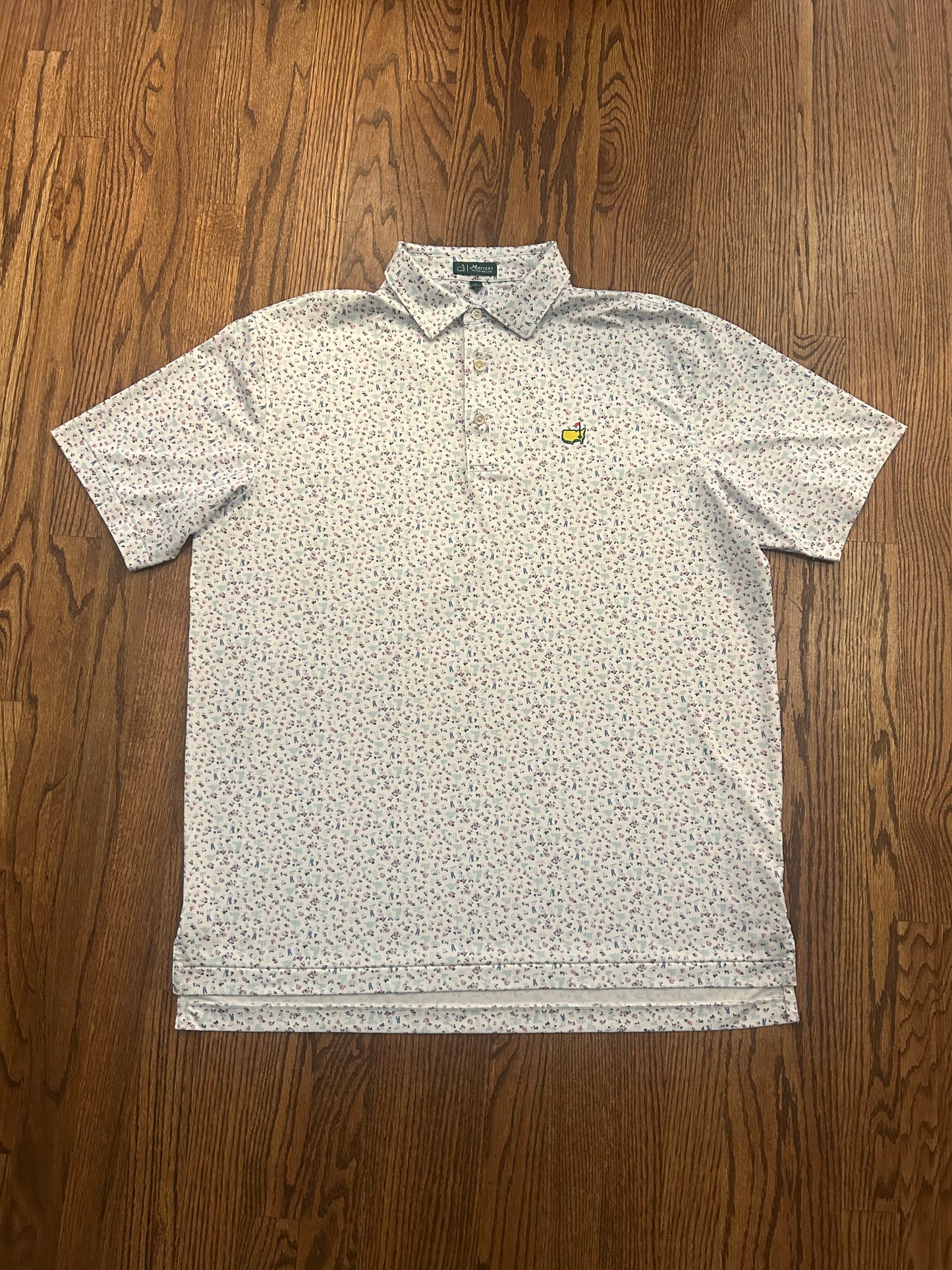 Men’s Large Masters Peter Millar Augusta National angc Floral Performance Golf Polo