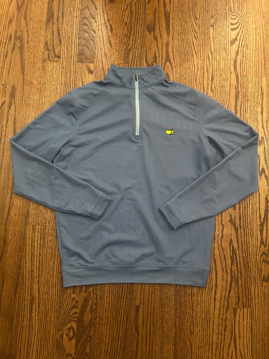 Men’s Small Masters Peter Millar Blue Quarter Zip Augusta National