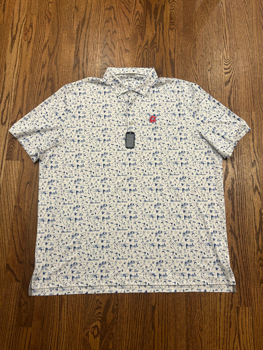Men’s XXL Johnnie-O Atlanta Braves Graphic Polo