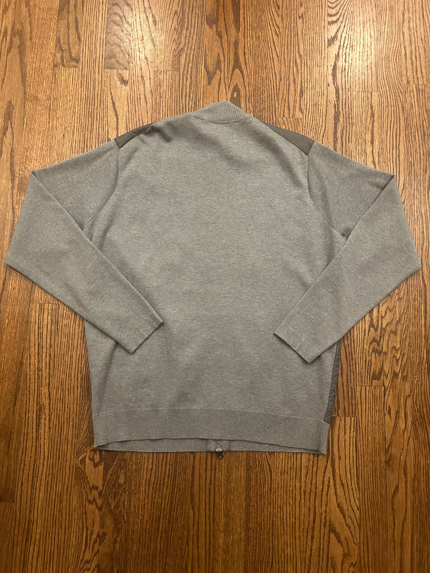 Men’s Large Masters Peter Millar Gray Full Zip Golf Sweater Augusta National