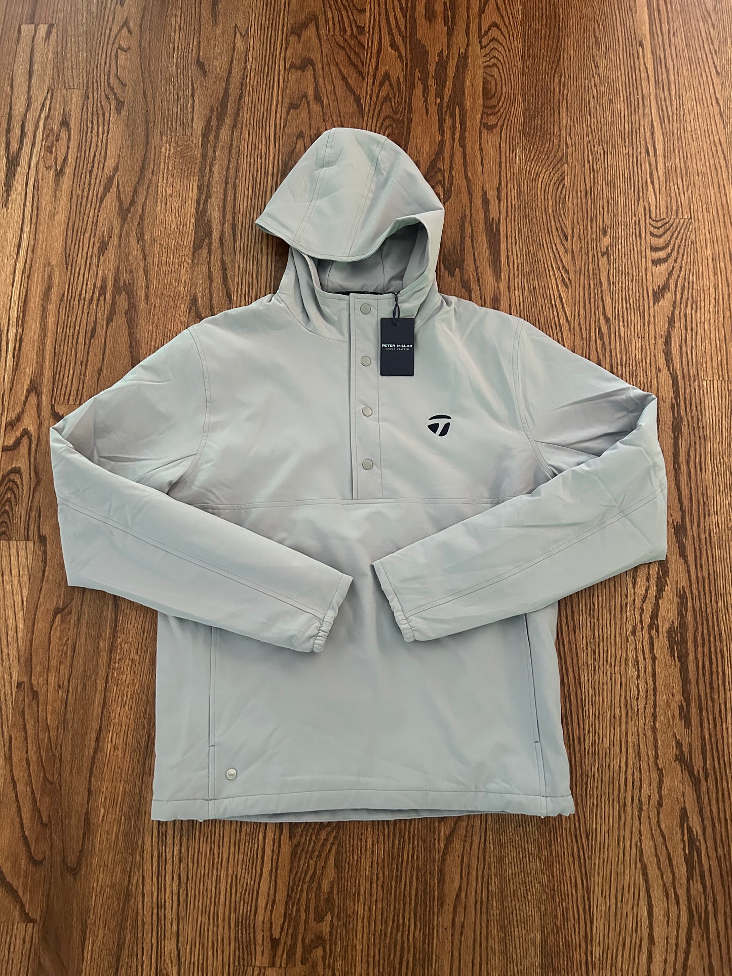 Men’s Small Peter Millar TaylorMade Quarter Button Hooded Jacket