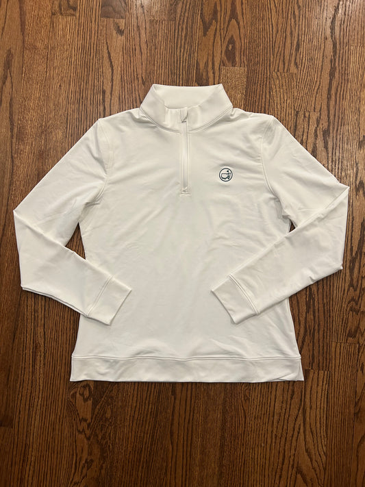 Masters Peter Millar Berckmans Place White Quarter Zip Augusta Angc Medium Women