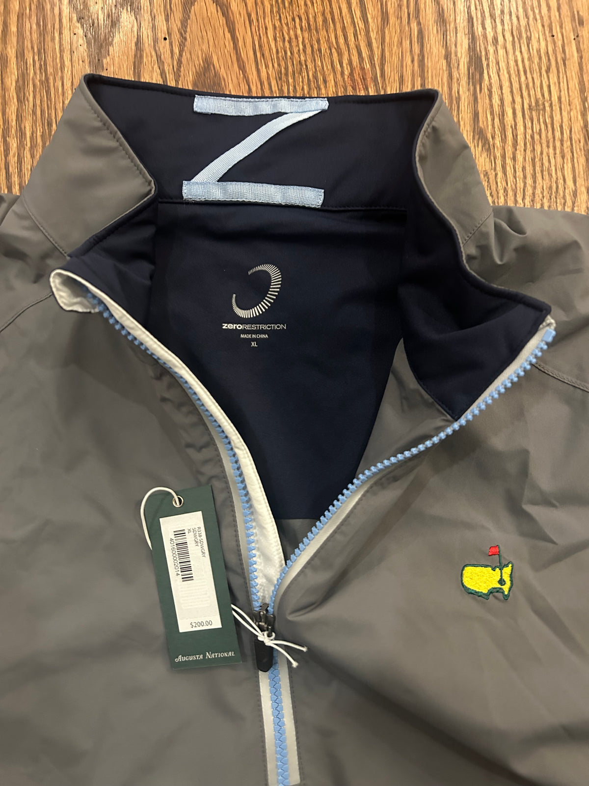 Men’s XL Masters Zero Restriction Gray Half Zip Windbreaker Jacket Pullover