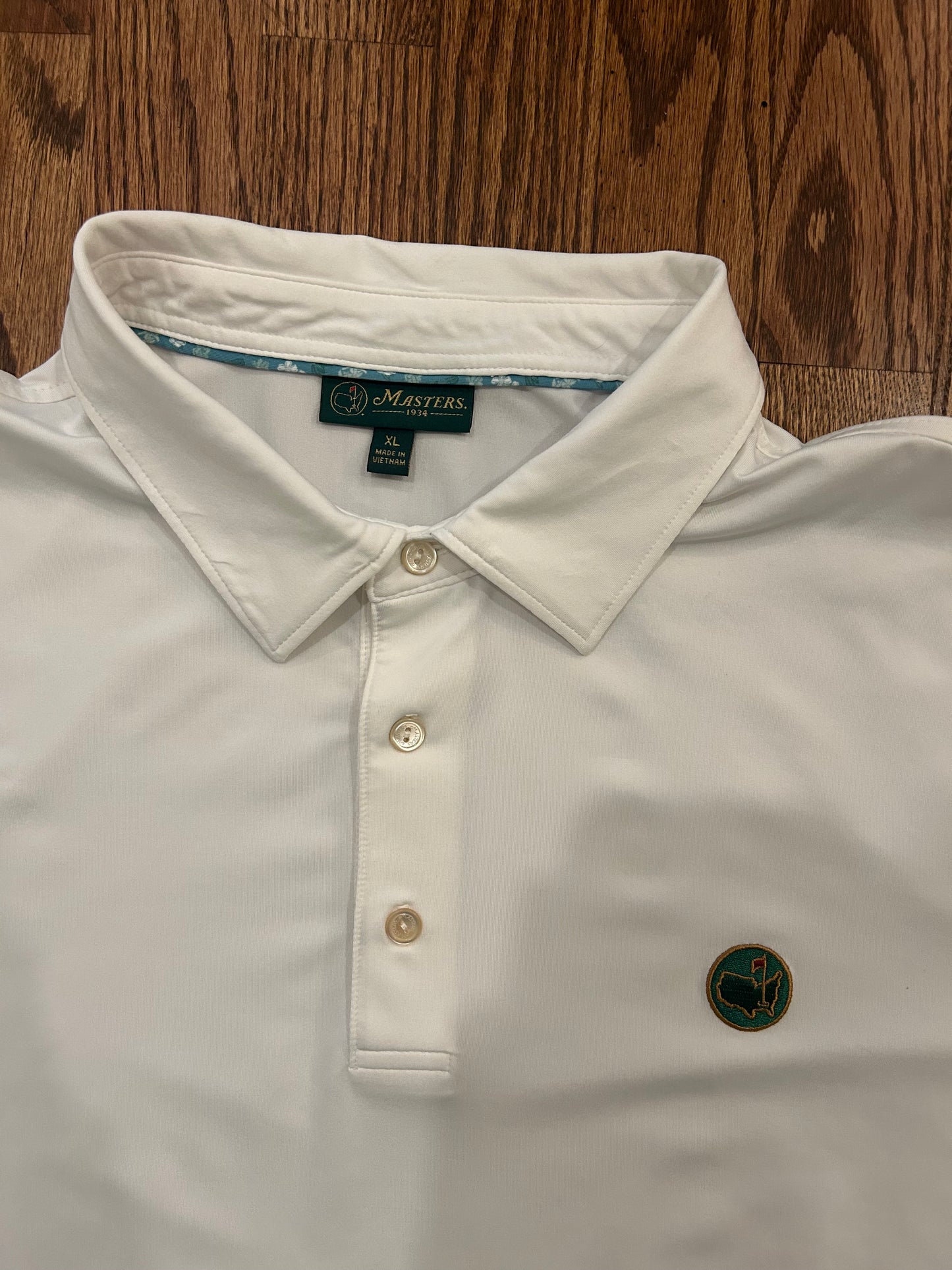 Men’s XL Masters 1934 Berckmans Place Performance Golf Polo White