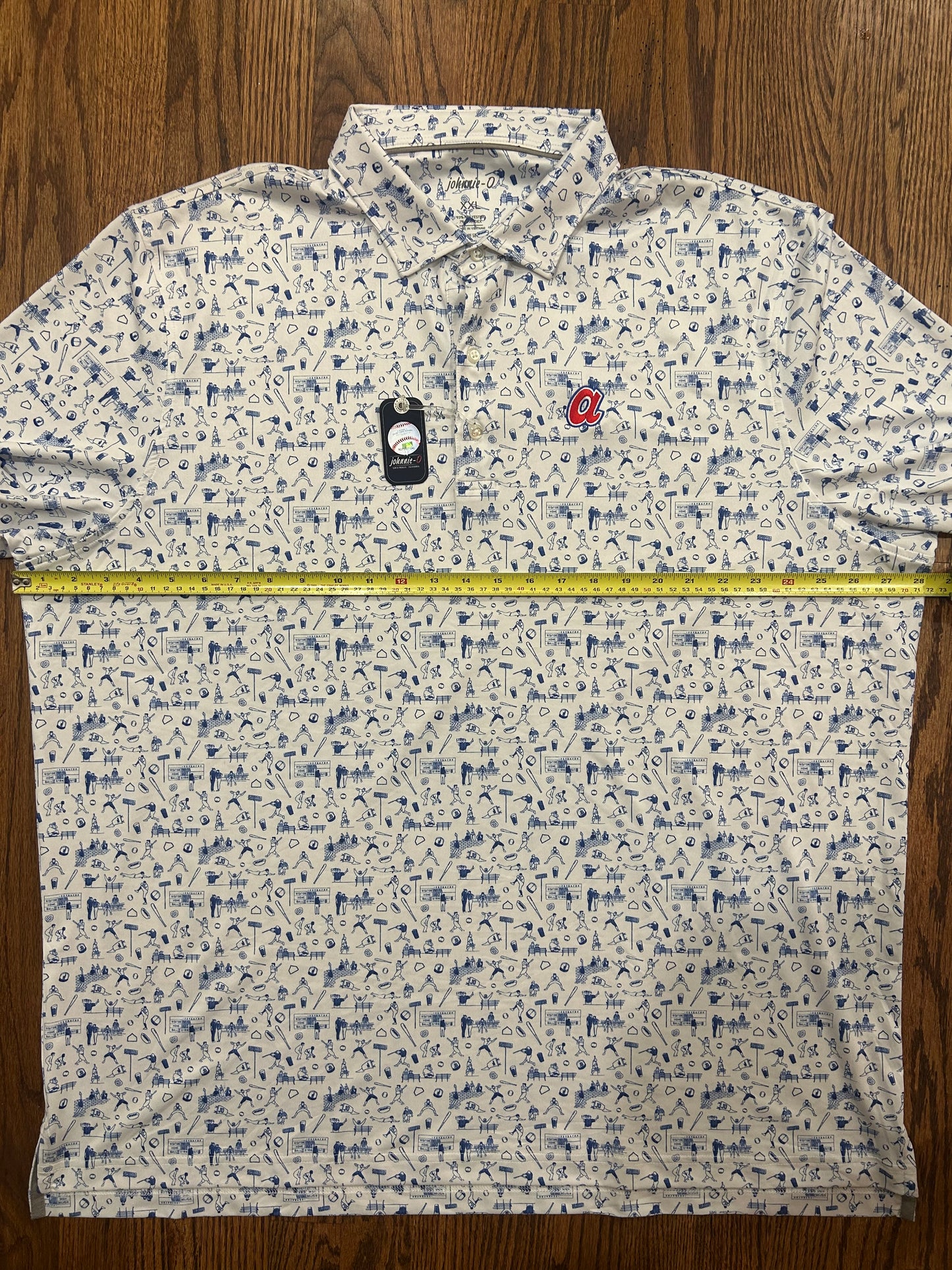 Men’s XXL Johnnie-O Atlanta Braves Graphic Polo
