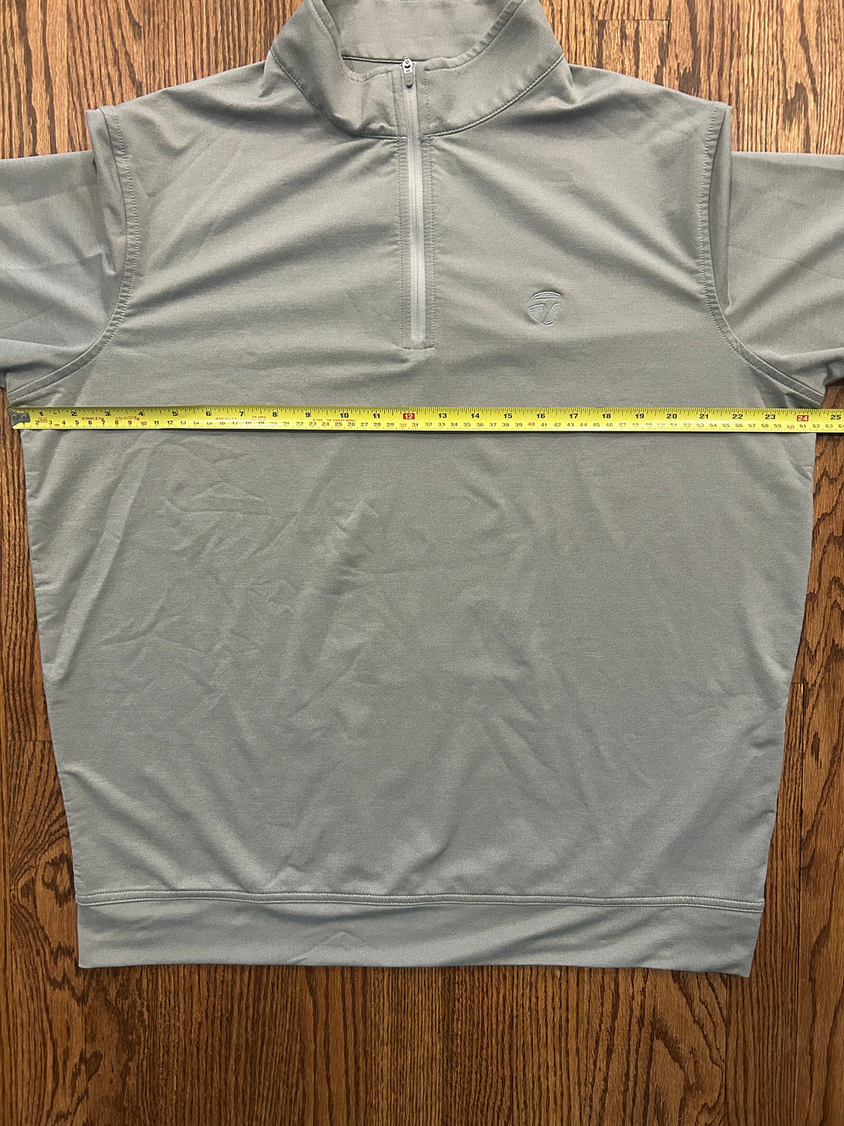 Peter Millar TaylorMade Golf Quarter Zip Mens Large Gray Performance Pullover