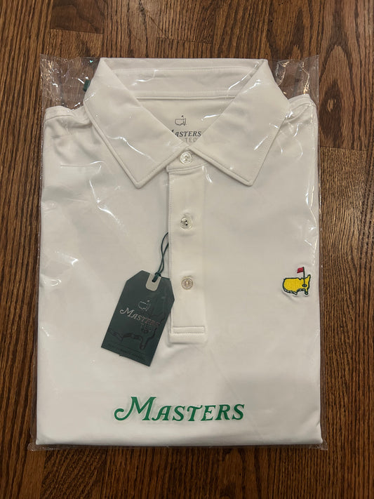 Men’s Large White Masters Tech Polo