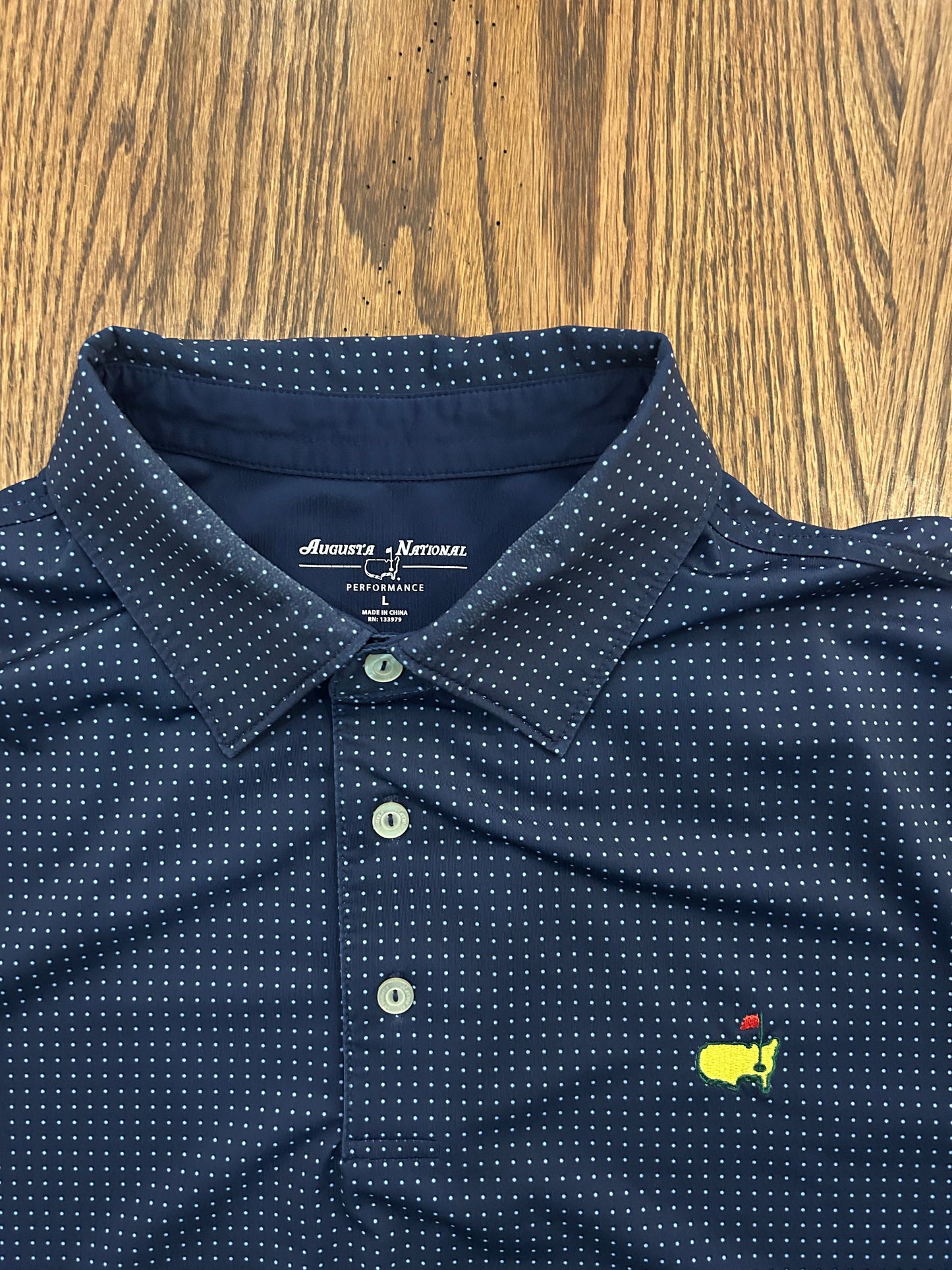 Men’s Large Masters Augusta National Golf Performance Polo