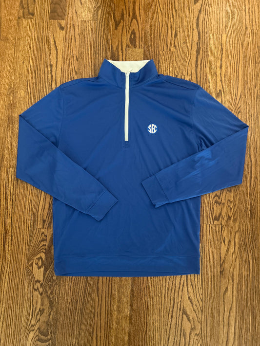 Men’s Medium Horn Legend Blue SEC Collegiate Quarter Zip Pullover