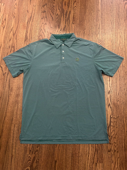 Men’s 2XL Masters 1934 Berckmans Place Green Striped Performance Polo